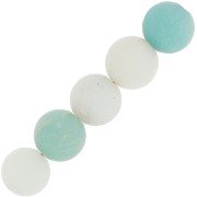 Beads Round gemstone beads 10 mm Amazonite Mat x5|raw }}
