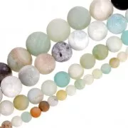 Beads Round gemstone beads 4 mm Amazonite Mat x20
