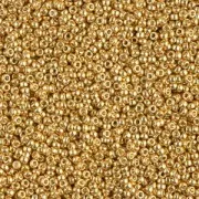 Miyuki Duracoat 15/0 Seed beads 4202 - Galvanized Gold x100g