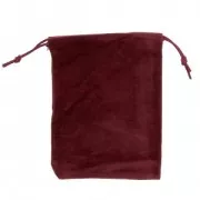 Velvet Pouch for jewel gift 115x150 mm burgundy x1