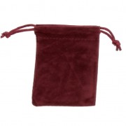 Velvet Pouch for jewel gift 100x120 mm burgundy x1|raw }}
