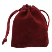 Velvet Pouch for jewel gift 100x120 mm burgundy x1