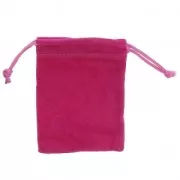 Velvet Pouch for jewel gift 100x120 mm Fuchsia x1