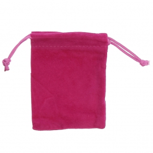 Velvet Pouch for jewel gift 100x120 mm Fuchsia x1