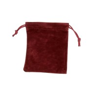 Velvet Pouch for jewel gift 70x85 mm burgundy x1|raw }}