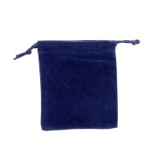 Velvet Pouch for jewel gift 70x90 mm Sapphire x1