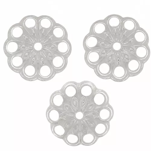Light weight beads cups 10 mm Fine silver plating x20