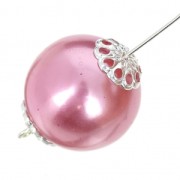 Light weight beads cups 10 mm Fine silver plating x20