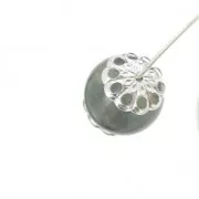 Light weight beads cups 10 mm Fine silver plating x20