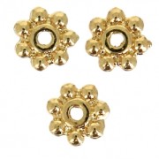 Spacer beads 5 mm Gilded with fine 24K x20
