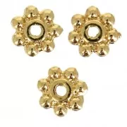 Spacer beads 5 mm Gilded with fine 24K x20