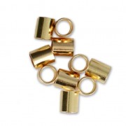 Crimp tubes 3.5x4 mm fine Gold plated x50|raw }}