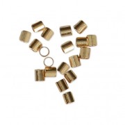 Crimp tubes 1.5x1.6 mm fine Gold plated x250