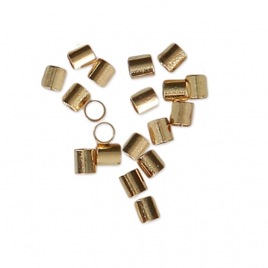 Crimp tubes 1.5x1.6 mm fine Gold plated x250