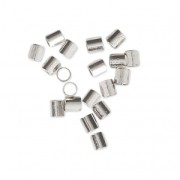 Crimp tubes 1.5x1.6 mm Fine silver plating x250|raw }}