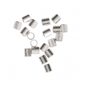Crimp tubes 1.5x1.6 mm Fine silver plating x250
