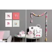 Assortment of 24 round synthetic pompoms 3 cm - Pastel