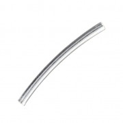 Curved tubes 26x2 mm with a 1.2 mm hole - Rhodium Tone x10|raw }}