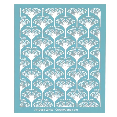 Silk Screen pour Pâte polymère 125x150 mm - Ginkgo x1