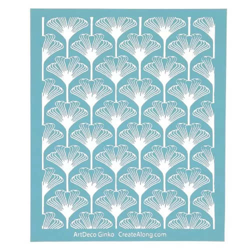 Silk Screen pour Pâte polymère 125x150 mm - Ginkgo x1