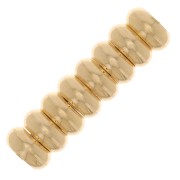 Heishi Spacer/connector rondelle beads 4x1.8 mm Gilded with fine 24K x20
