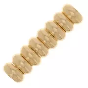 Heishi Spacer/connector rondelle beads 4x1.8 mm Gilded with fine 24K x20