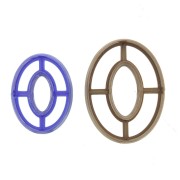 Set of 2 cookie cutters for polymer clay - Oval|raw }}