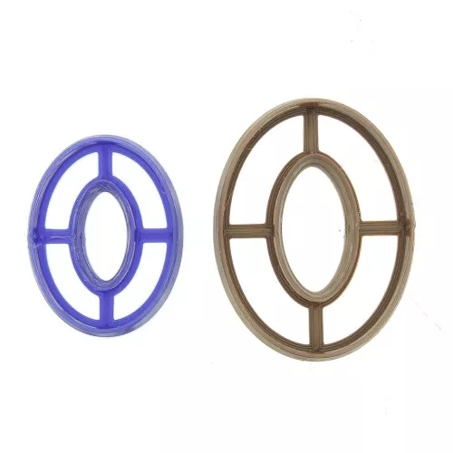 Set of 2 cookie cutters for polymer clay - Oval