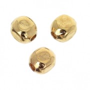 4-sided round beads 3 mm Gilded with fine 24K x50