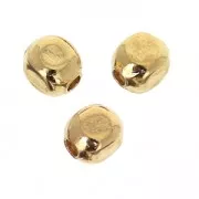 4-sided round beads 3 mm Gilded with fine 24K x50