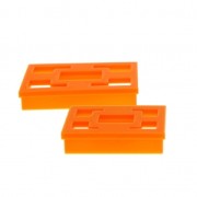 Set of 2 cookie cutters for polymer clay - Rectangular