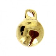 Bell charm 8 mm fine Gold plated x15|raw }}