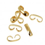 Double Quick Links connector 9.5x2.5 mm fine Gold plated x42