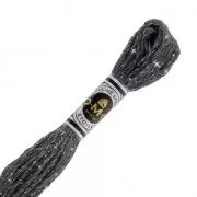 Embroidery Thread DMC Mouliné Etoile 617 Anthracite Grey (C3799) x8m