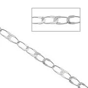 Stainless steel Half-flat mesh chain 3.4x1.75 mm x1 m