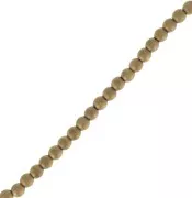 Bead Non-magnetic hematite rounds beads 2 mm Golden Mat x40 cm