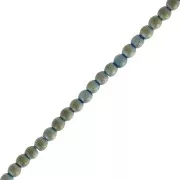 Bead Non-magnetic hematite rounds beads 2 mm Light Green Iris Mat x40 cm