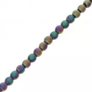Bead Non-magnetic hematite rounds beads 2 mm Purple Iris Mat x40 cm