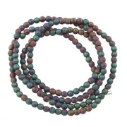 Bead Non-magnetic hematite rounds beads 2 mm Purple Iris Mat x40 cm