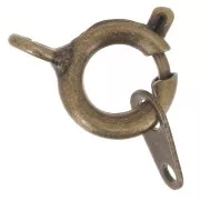 Springing clasp with tag Bronze tone 7mm