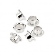 Polymer beads grommets Fine silver plating x50|raw }}