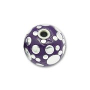 Polymer beads grommets Fine silver plating x50
