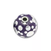 Polymer beads grommets Fine silver plating x50