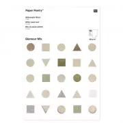 Glitter Paper pad - Paper Poetry 21x29.5 cm Glamour Mix x10 sheets