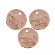 Hammered sequins 10 mm HQ Rose Gold Tone x6
