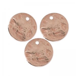 Hammered sequins 10 mm HQ Rose Gold Tone x6