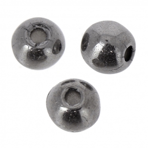 Round glass beads 3 mm Chrome x50