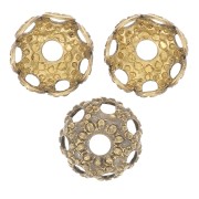 Filigreed saucers 4mm bronze tone x20