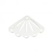 925 Sterling Silver Spacer for bead-weaving designed by Perles & Co 14x20 mm x1