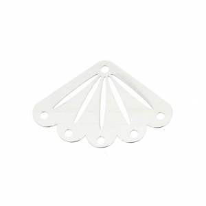 925 Sterling Silver Spacer for bead-weaving designed by Perles & Co 14x20 mm x1